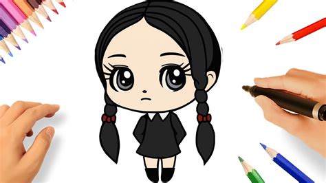 Comment Dessiner Mercredi Addams Facile